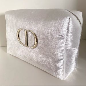 Dior furry zippy pouch